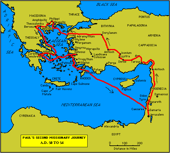 Paul's Second Missionary Journey