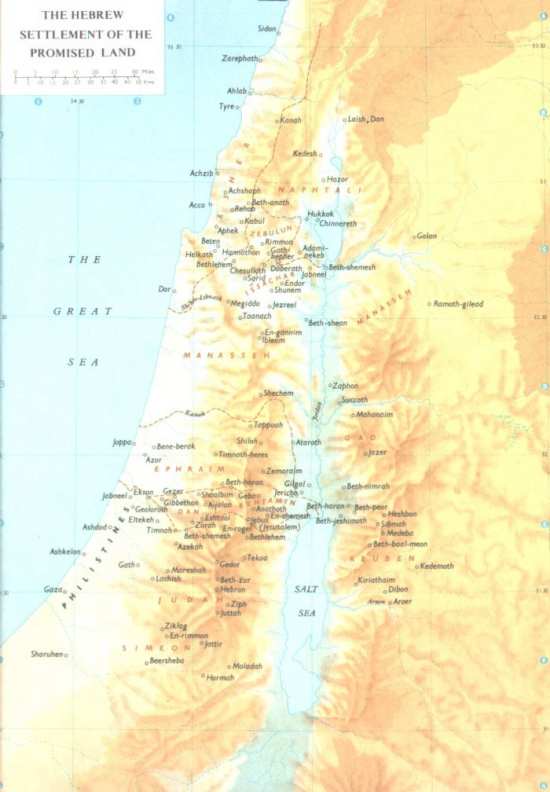 Inheritance of Israel's Sons in the Promised Land